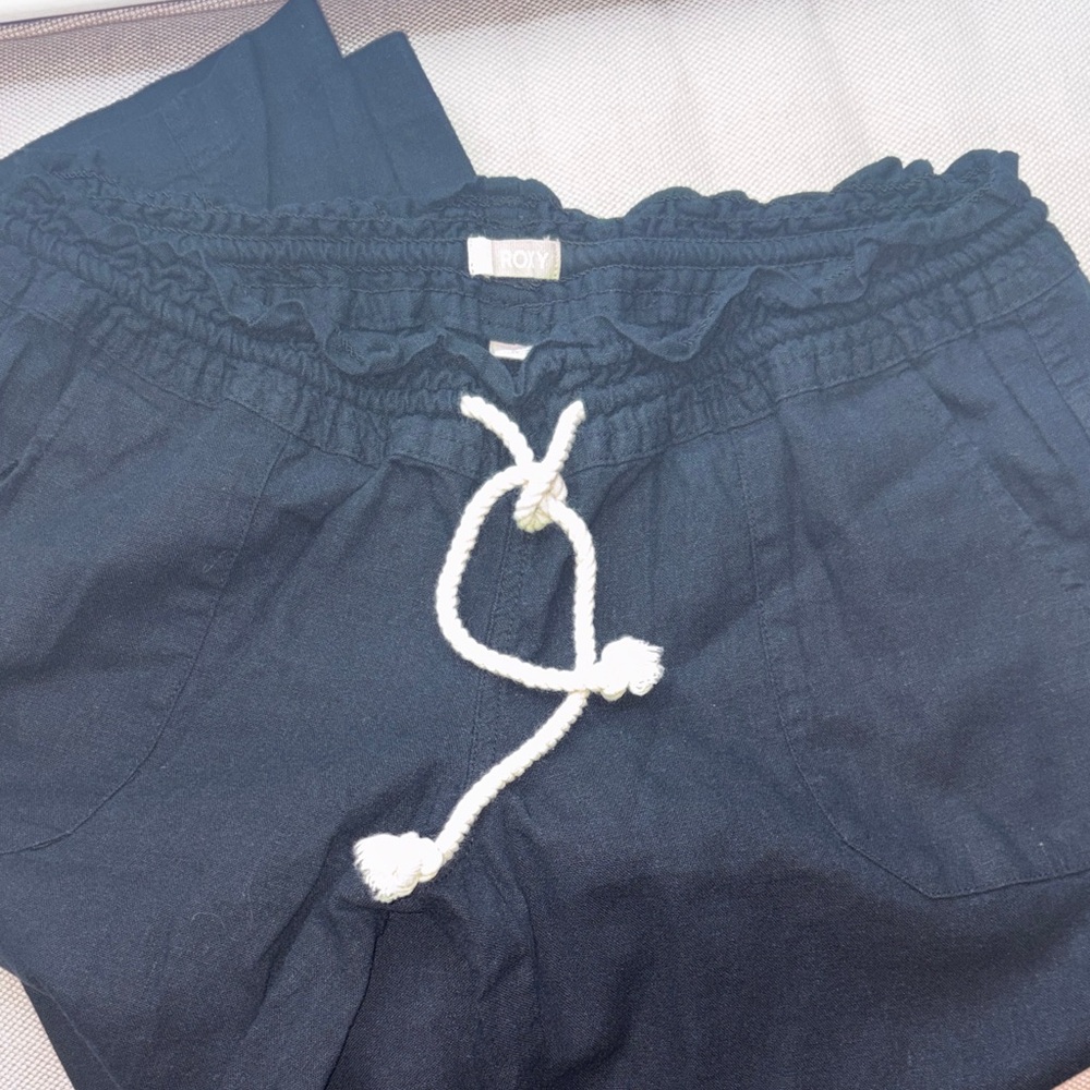Roxy Black Drawstring Lounge Pants - Picture 4 of 7